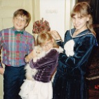 kids and pokie Christmas 1990